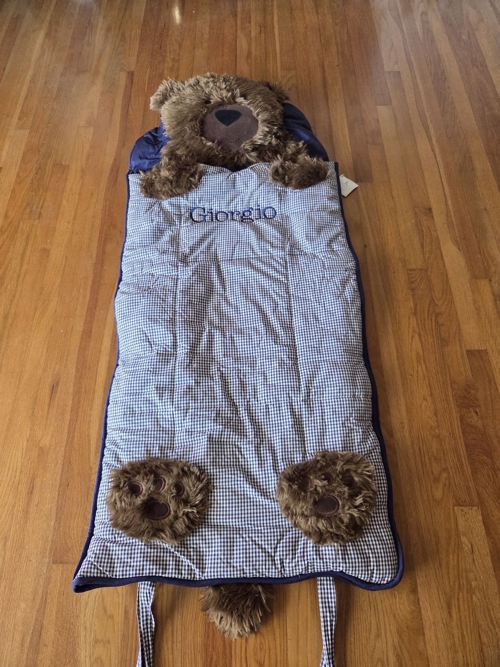 Pottery Barn Kids Shaggy Bear Sleeping Bag 100% Cotton NwT